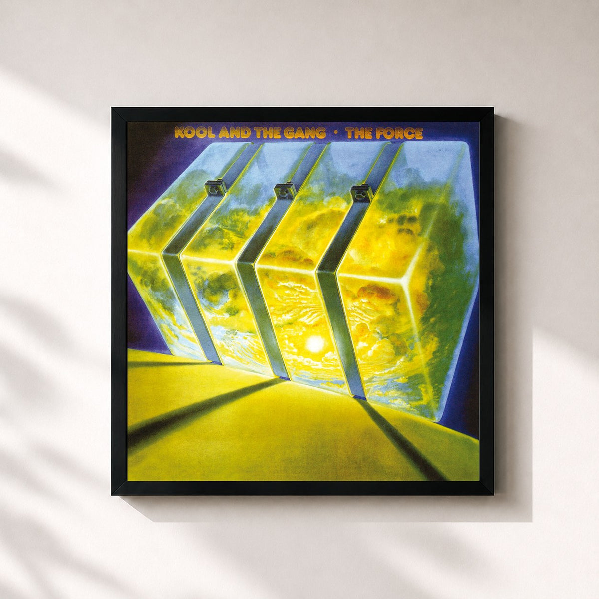 #noir The Force (Expanded Edition) von Kool & The Gang als quadratischer Kunstdruck, schwarzer Rahmen 32x32 cm