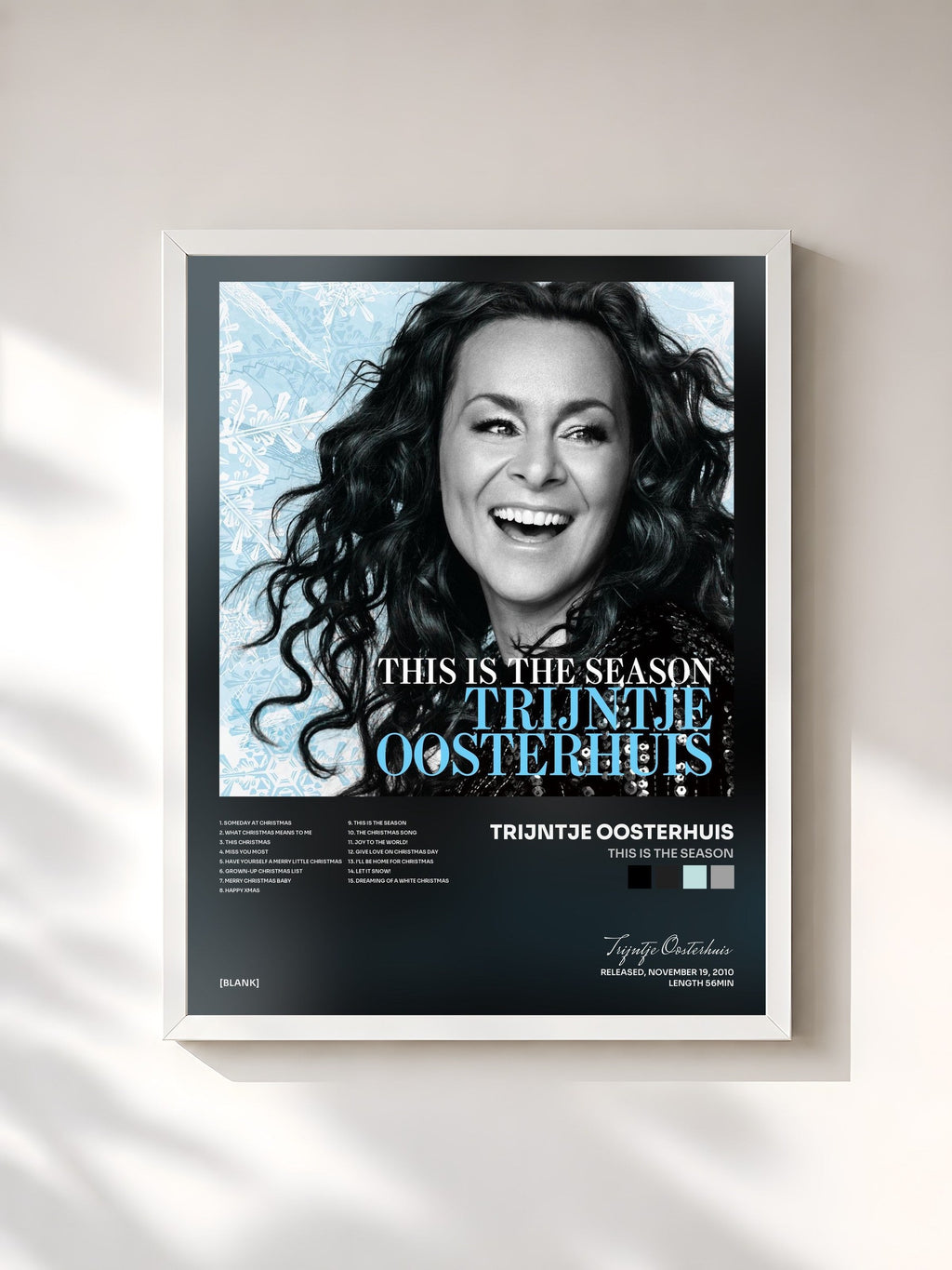 #blanc This Is The Season von Trijntje Oosterhuis als gerahmter Kunstdruck, weißer Rahmen, gedruckt und gerahmt in Frankreich