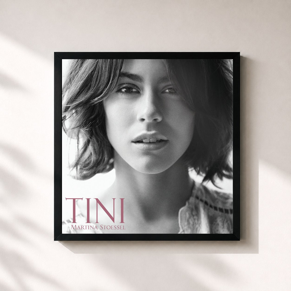 #noir TINI (Martina Stoessel) by TINI as a square framed art print, black 32x32 cm frame