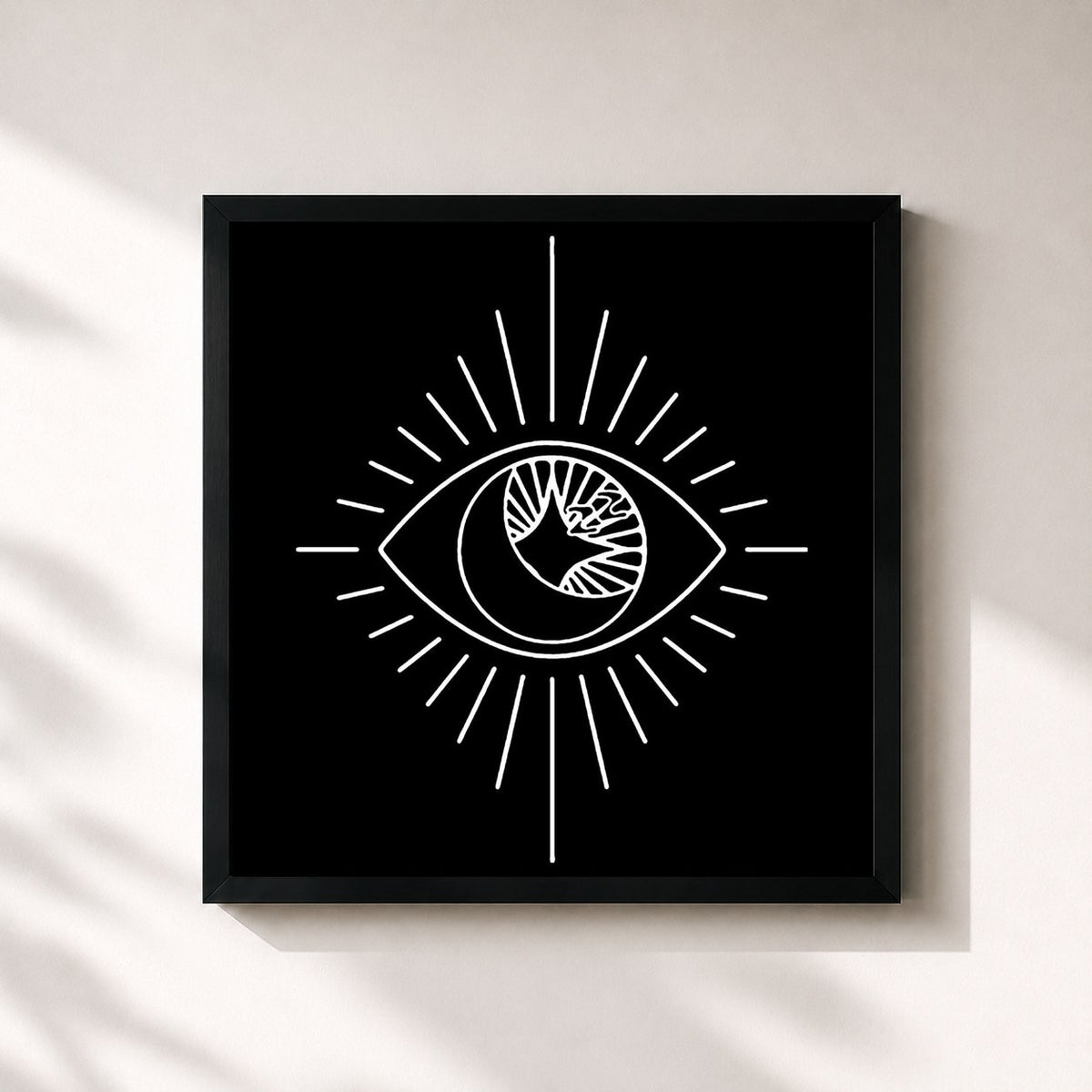 #noir Tableau carré de l'album SLEEP de DVBBS, cadre noir 32x32 cm
