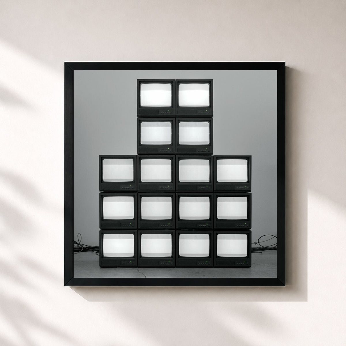 #noir Tableau carré de l'album Nowhere Generation de Rise Against, cadre noir 32x32 cm