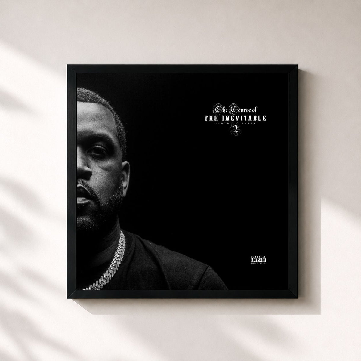 #noir The Course of the Inevitable 2 by Lloyd Banks as a square framed art print, black 32x32 cm frame