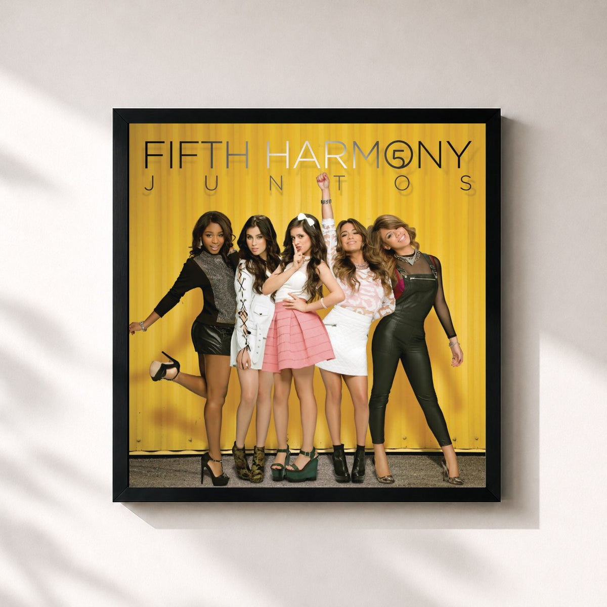 #noir Juntos by Fifth Harmony as a square framed art print, black 32x32 cm frame