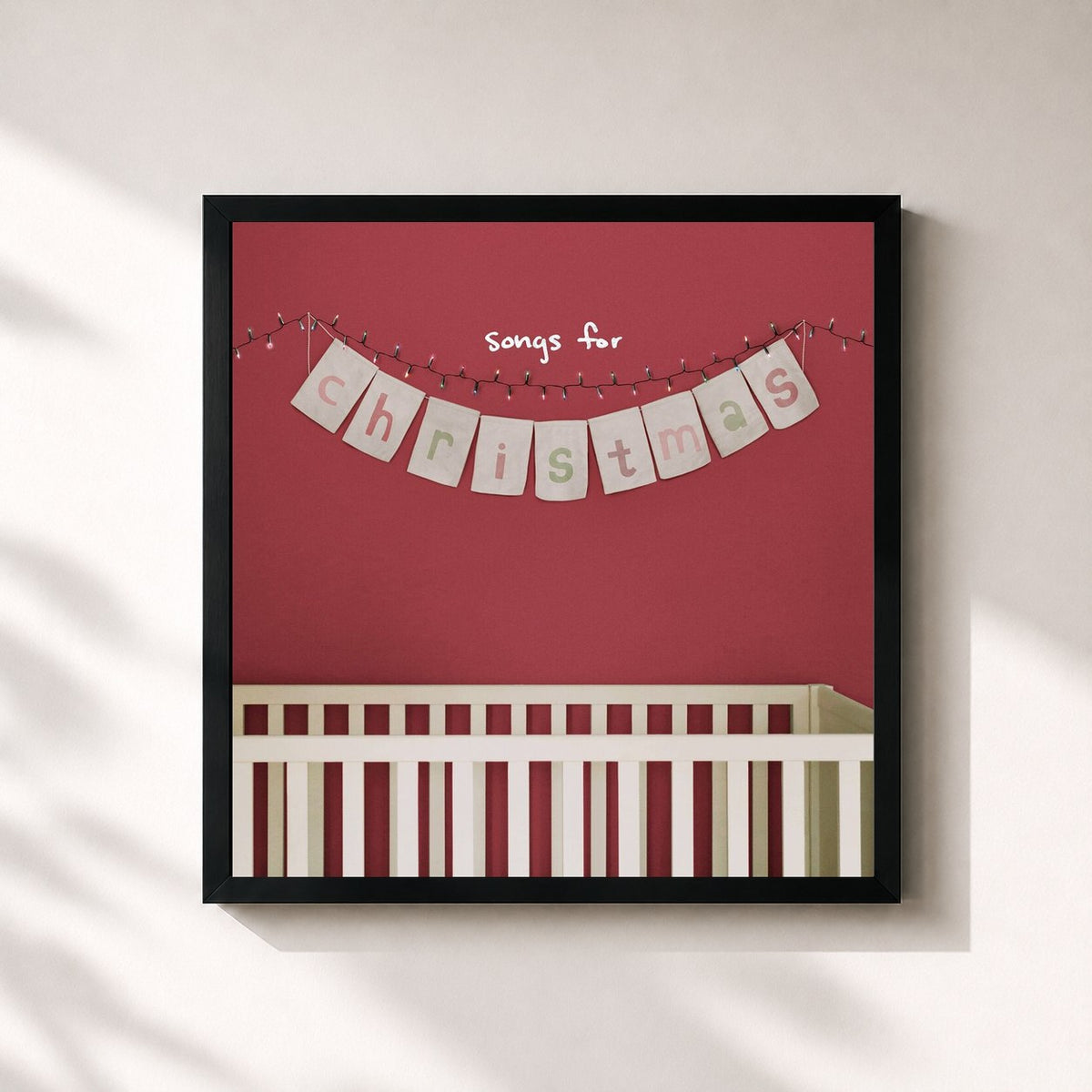 #noir songs for christmas di Christina Perri in stampa quadrata incorniciata, cornice nera 32x32 cm
