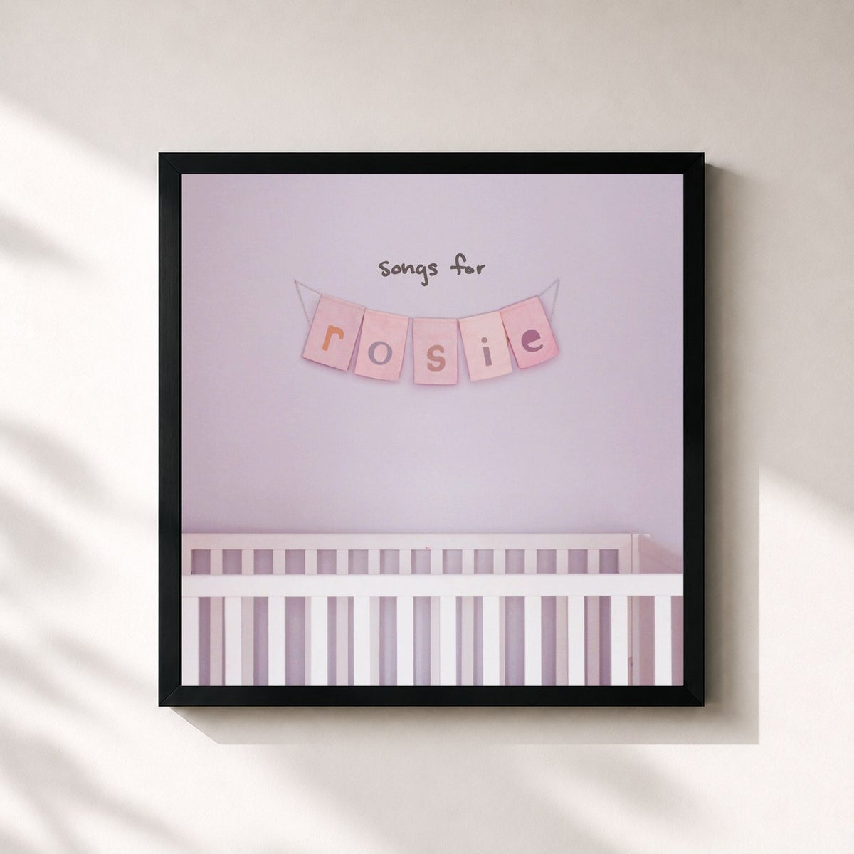#noir songs for rosie di Christina Perri in stampa quadrata incorniciata, cornice nera 32x32 cm
