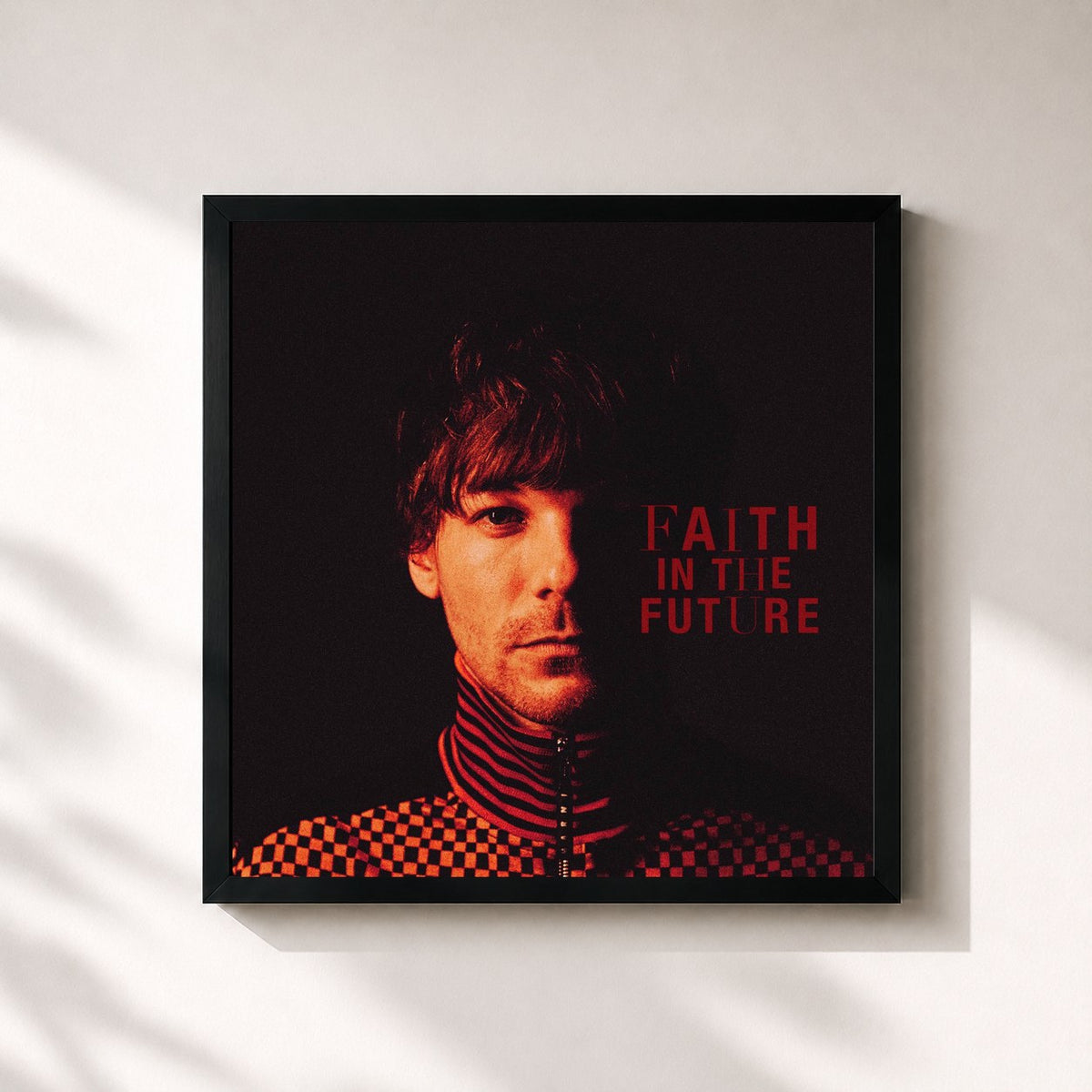 #noir Faith In The Future di Louis Tomlinson in stampa quadrata incorniciata, cornice nera 32x32 cm