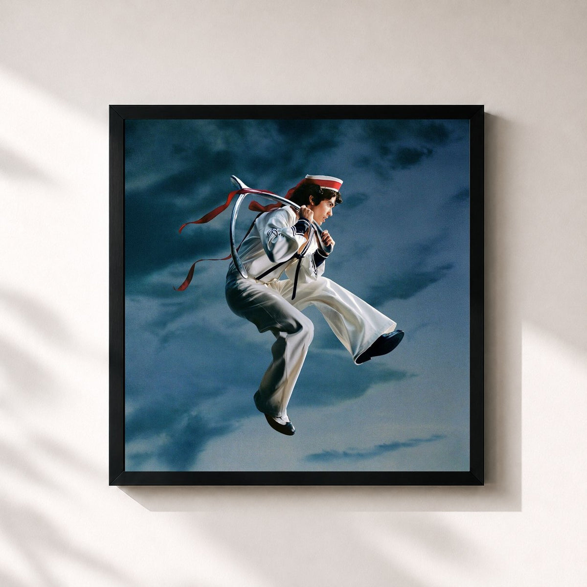 #noir Tableau carré de l'album Wishbone de Conan Gray, cadre noir 32x32 cm