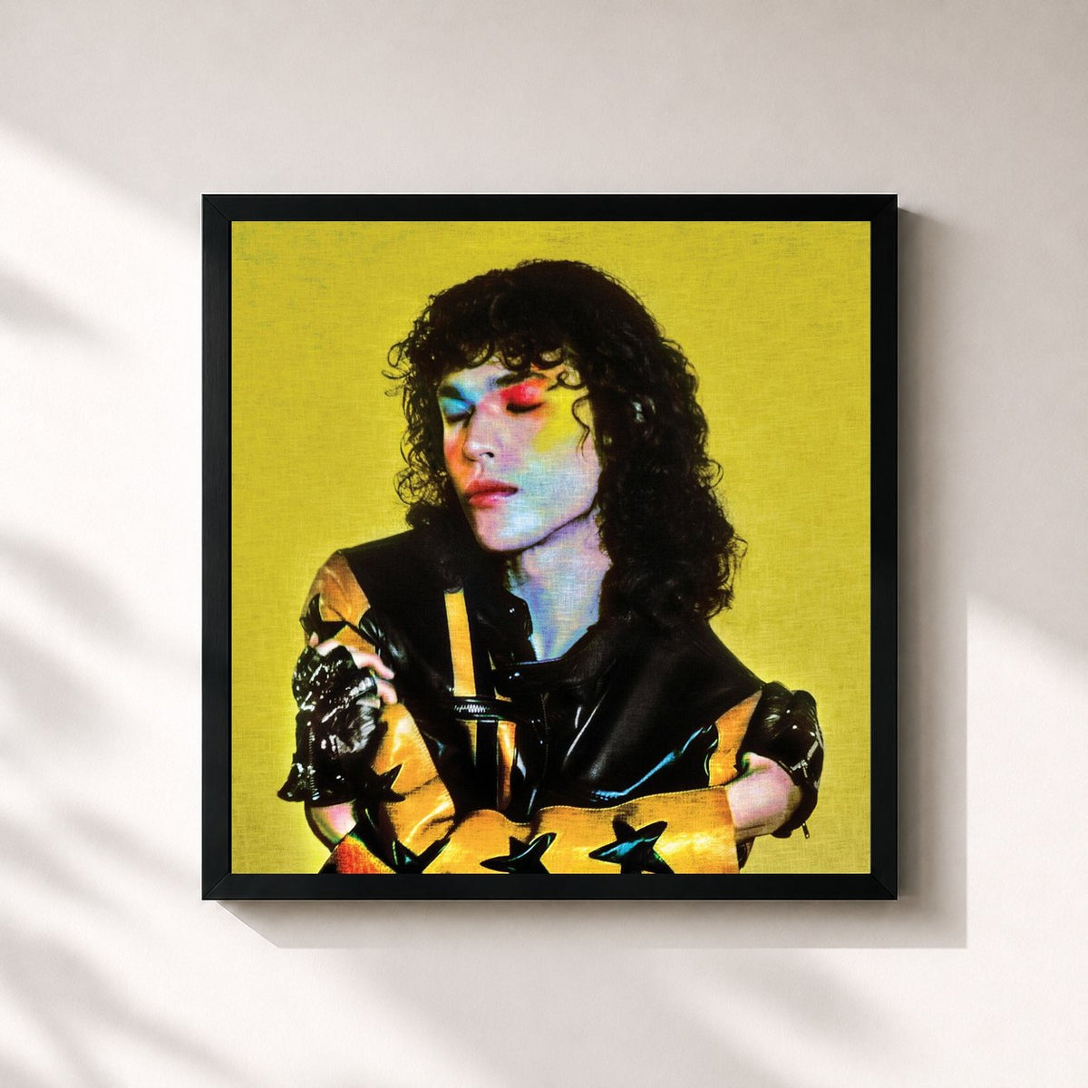 #noir Tableau carré de l'album Found Heaven de Conan Gray, cadre noir 32x32 cm