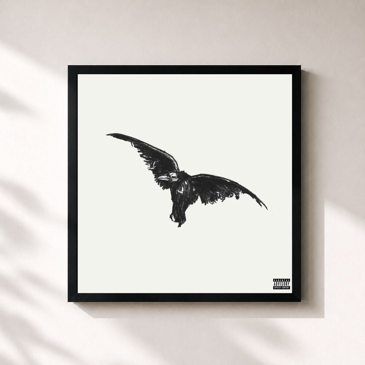 #noir Tableau carré de l'album Kid Krow, Decomposed (5 Year Anniversary) de Conan Gray, cadre noir 32x32 cm