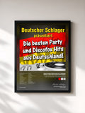 #noir Deutscher Schlager präsentiert - Die besten Party und Discofox Hits aus Deutschland! di Deutscher Schlager in stampa incorniciata, cornice nera, stampata e incorniciata in Francia