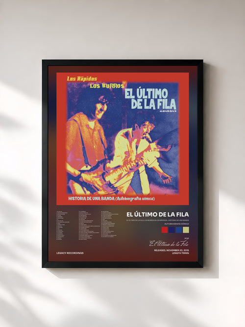 El Último de la Fila · El Último de la Fila, los Burros & los Rápidos...Historia de una Banda (Autobiografía Sónica) — Affiche encadrée