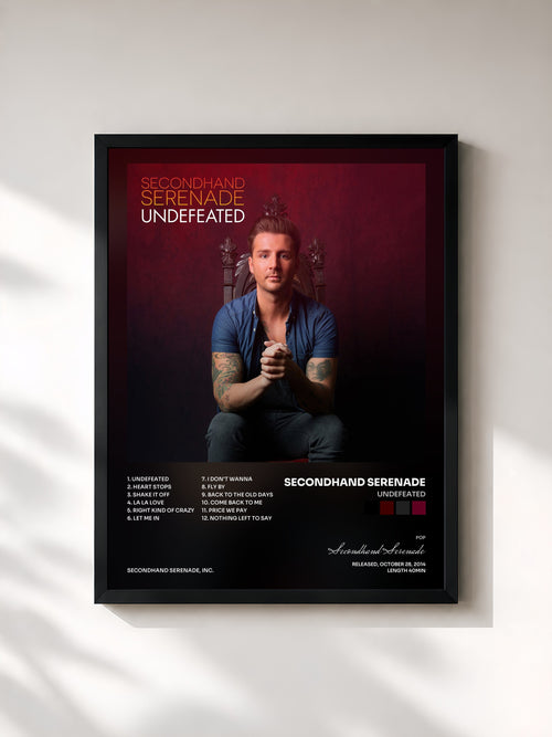Secondhand Serenade · Undefeated — Affiche encadrée