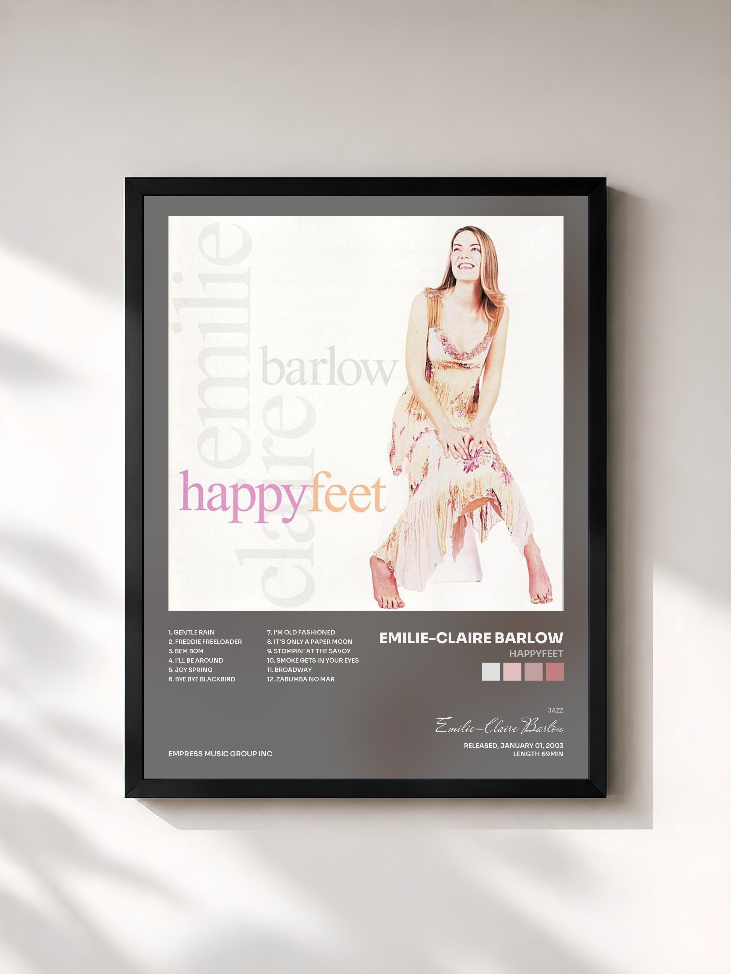 #noir Tableau de l'album Happyfeet de Emilie-Claire Barlow, cadre noir, imprimé et encadré en France