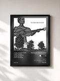#noir Tableau de l'album The Tallest Man On Earth de The Tallest Man on Earth, cadre noir, imprimé et encadré en France