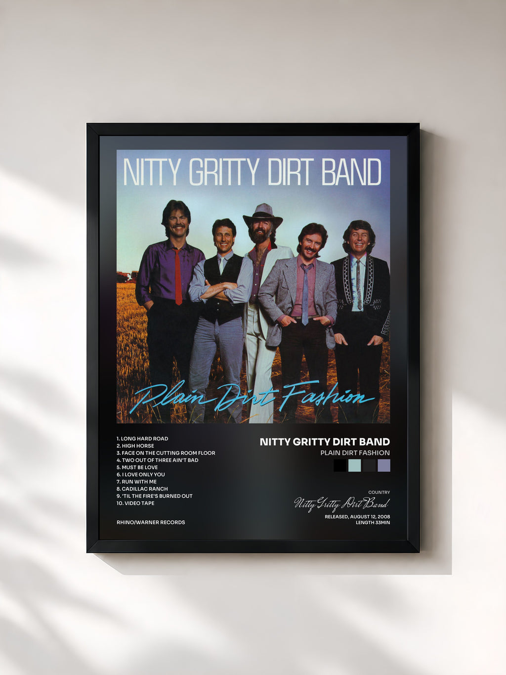 #noir Plain Dirt Fashion di Nitty Gritty Dirt Band in stampa incorniciata, cornice nera, stampata e incorniciata in Francia
