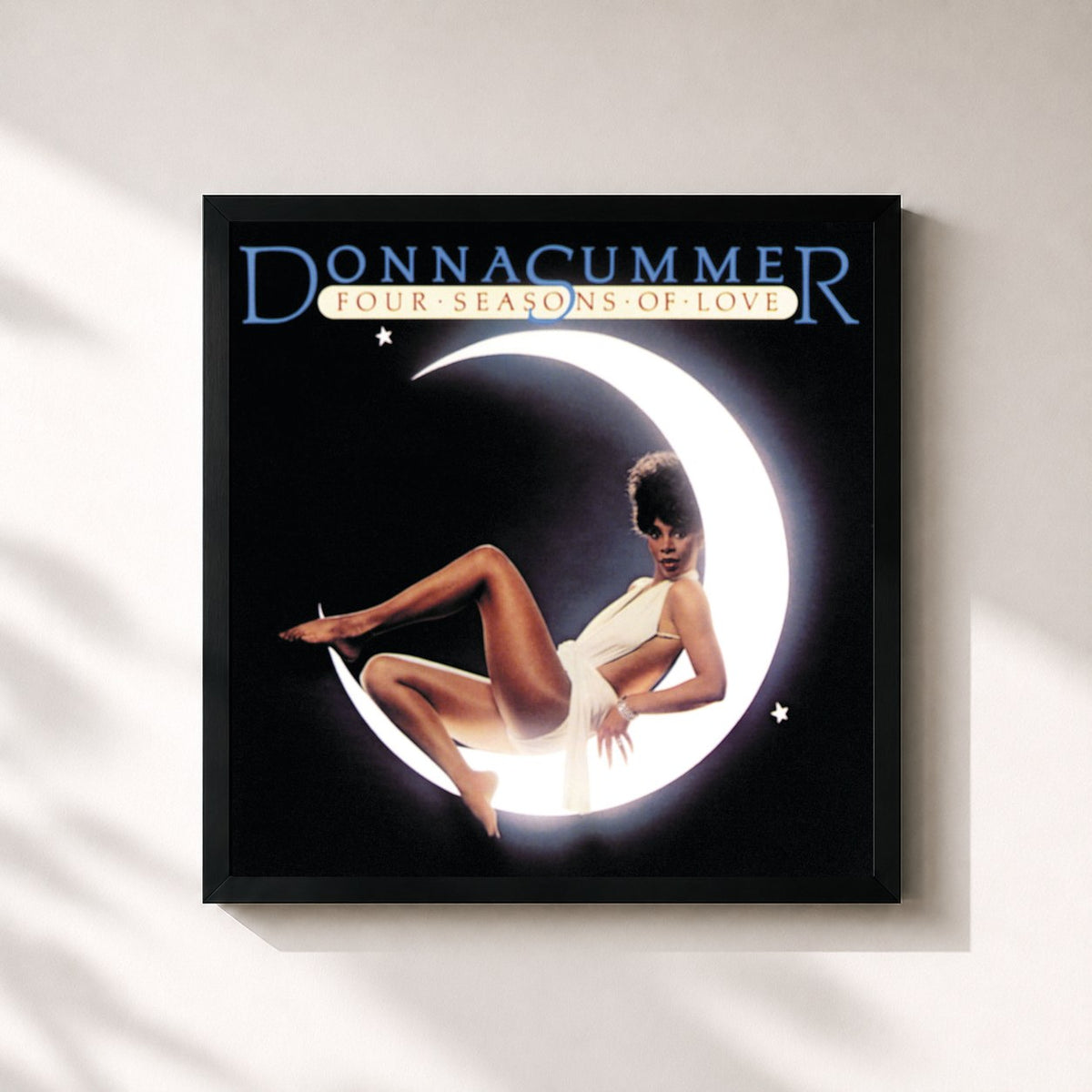 #noir Tableau carré de l'album Four Seasons Of Love (Reissue) de Donna Summer, cadre noir 32x32 cm