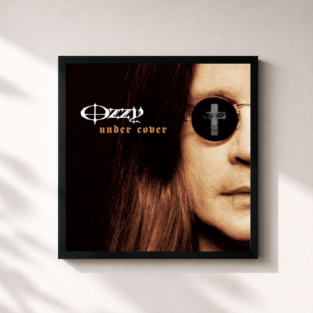 #noir Under Cover di Ozzy Osbourne in stampa quadrata incorniciata, cornice nera 32x32 cm