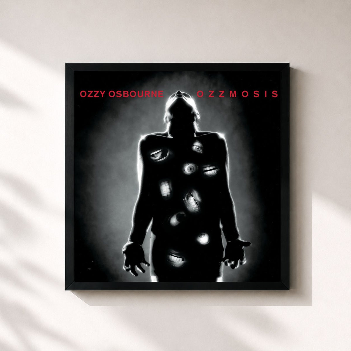 #noir Ozzmosis (Expanded Edition) di Ozzy Osbourne in stampa quadrata incorniciata, cornice nera 32x32 cm