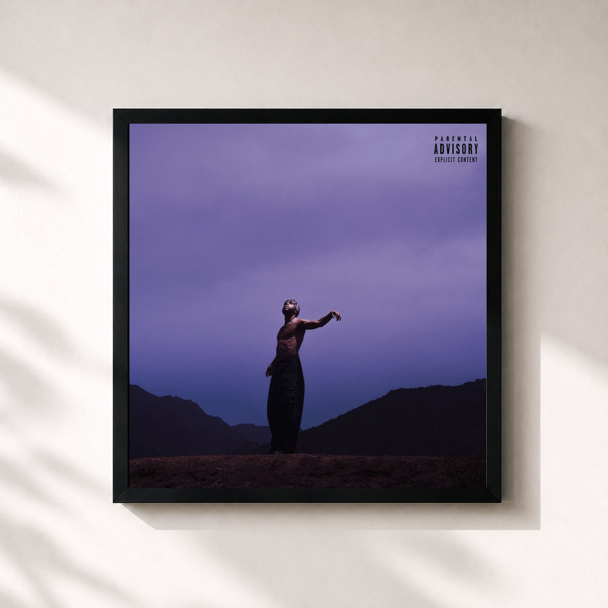 #noir Since I Have A Lover by 6lack as a square framed art print, black 32x32 cm frame