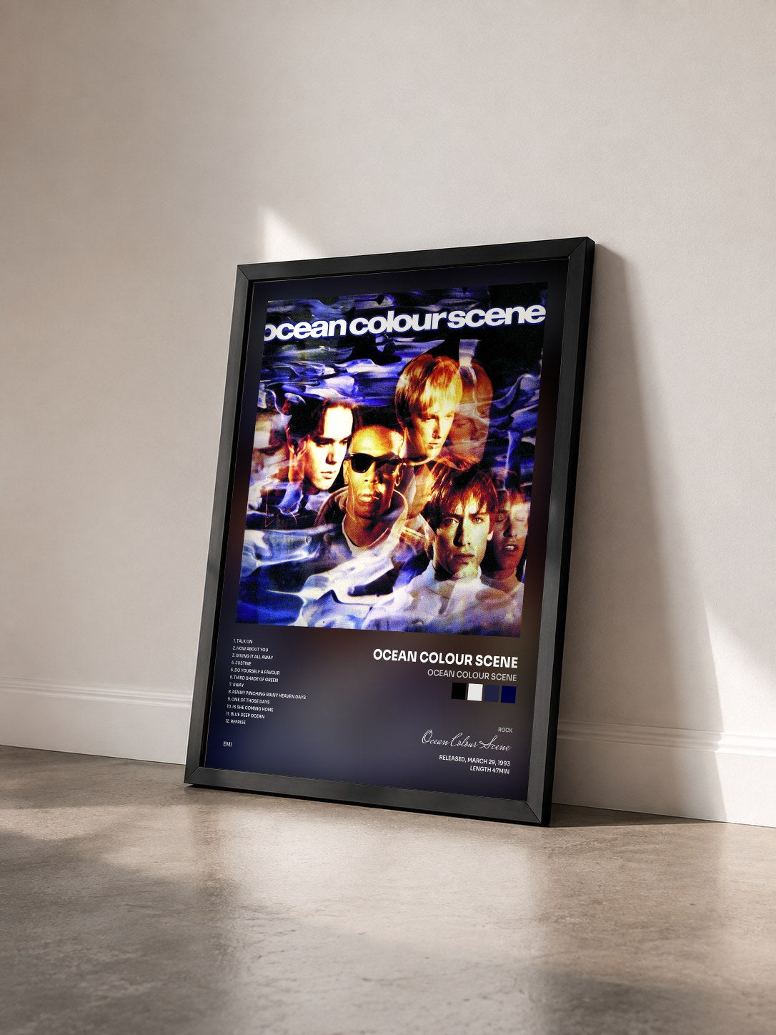 #noir Tableau de l'album Ocean Colour Scene de Ocean Colour Scene vu de trois quarts, cadre noir