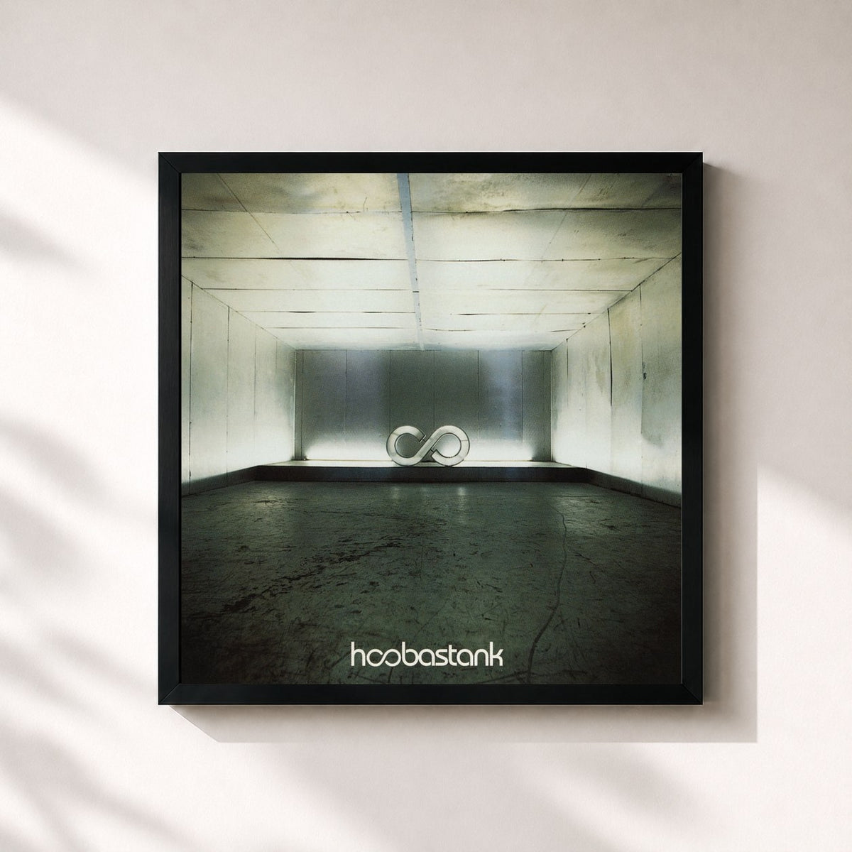 #noir Tableau carré de l'album Hoobastank (20th Anniversary Edition) de Hoobastank, cadre noir 32x32 cm