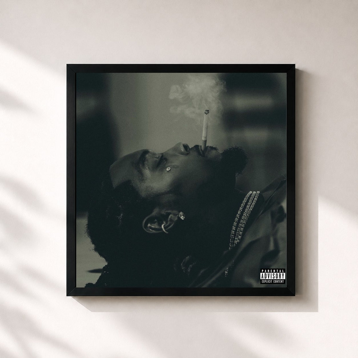 #noir Tableau carré de l'album KIARI de Offset, cadre noir 32x32 cm