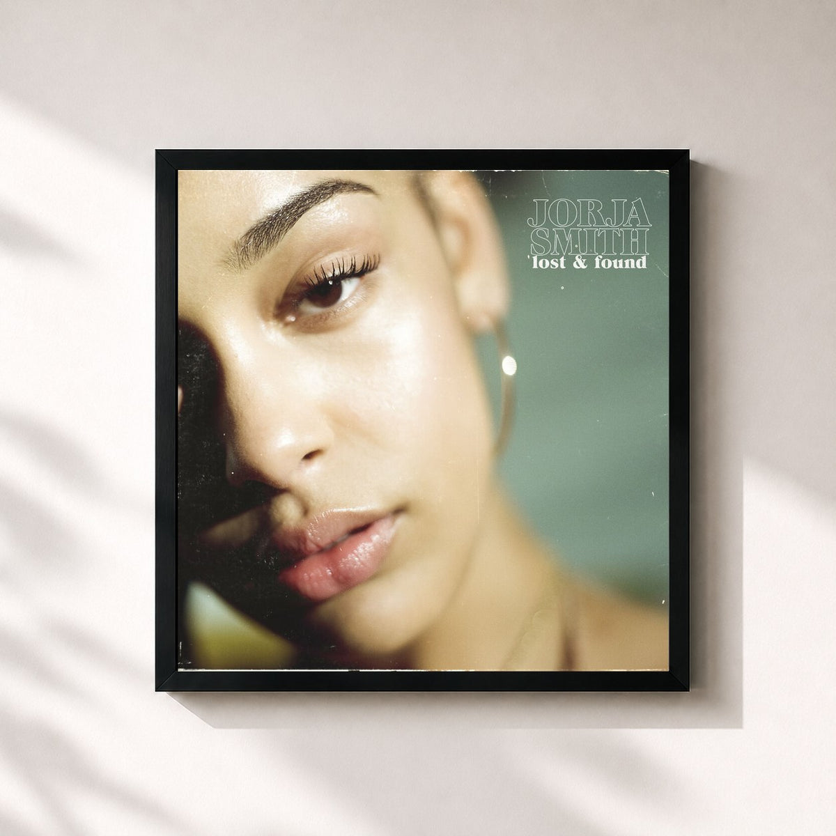 #noir Tableau carré de l'album Lost & Found de Jorja Smith, cadre noir 32x32 cm