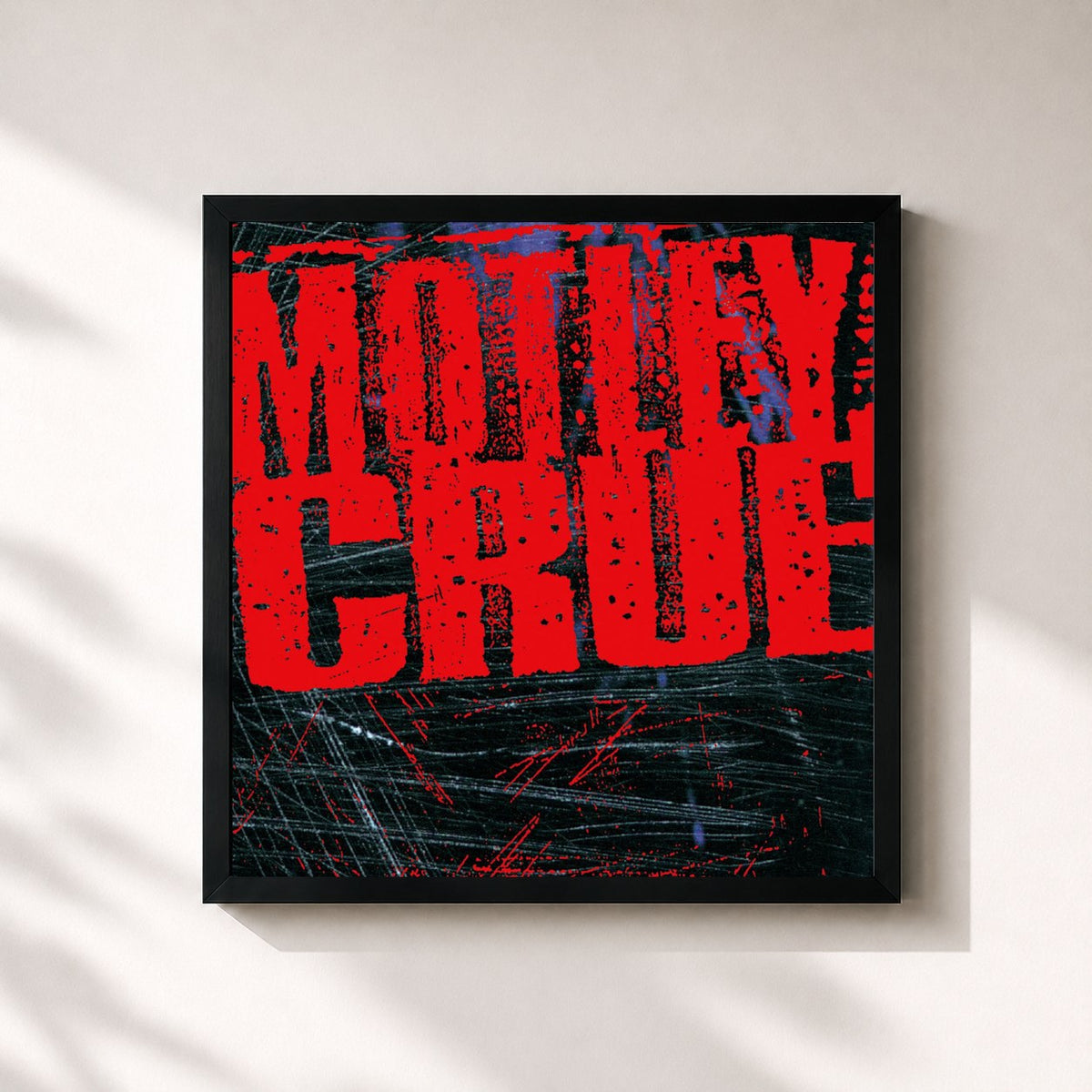 #noir Tableau carré de l'album Mötley Crüe (Deluxe Version) de Mötley Crüe, cadre noir 32x32 cm