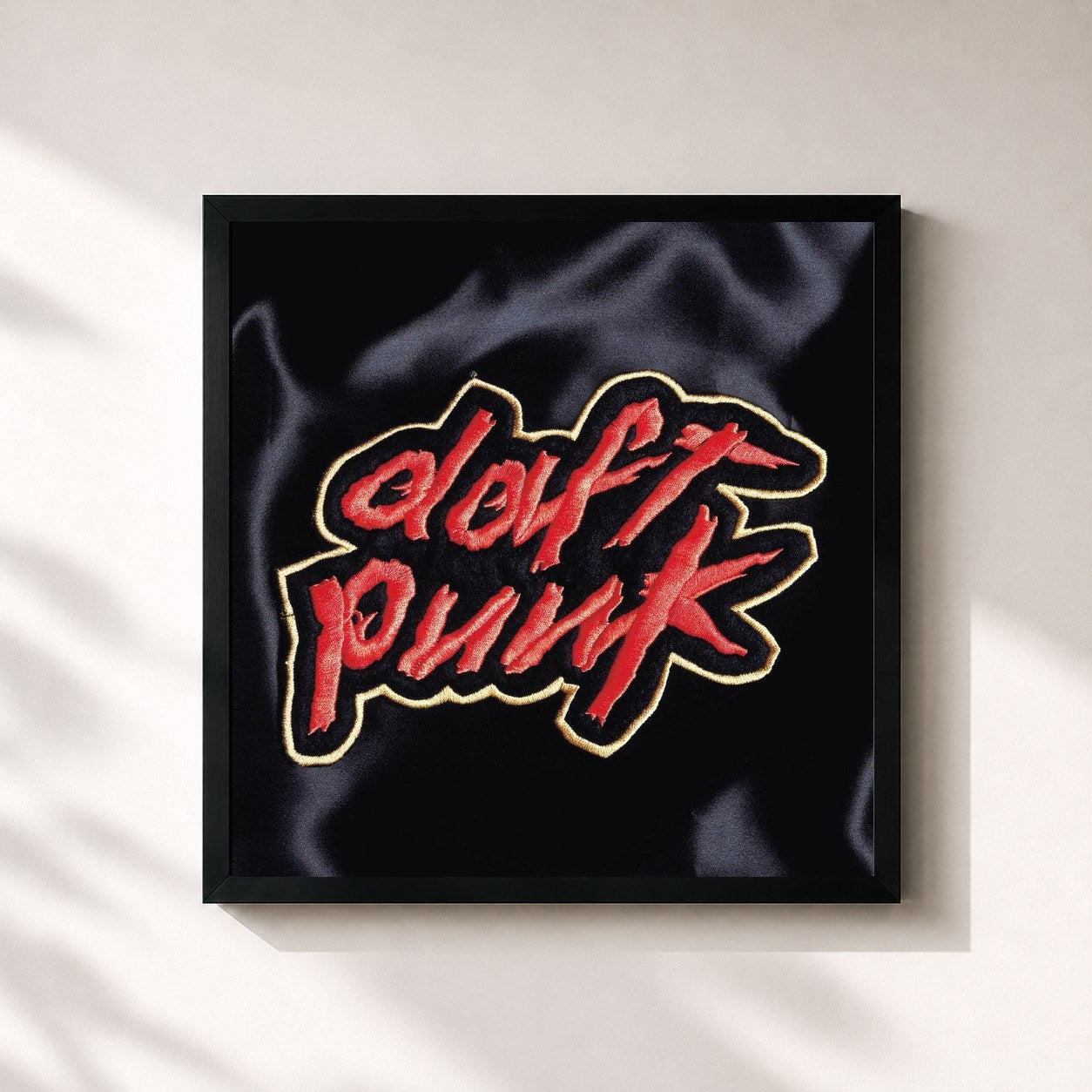 #noir Homework by Daft Punk as a square framed art print, black 32x32 cm frame