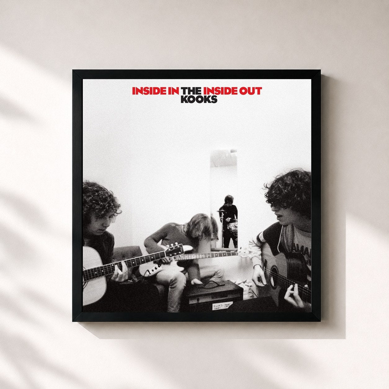 #noir Inside In / Inside Out by The Kooks as a square framed art print, black 32x32 cm frame