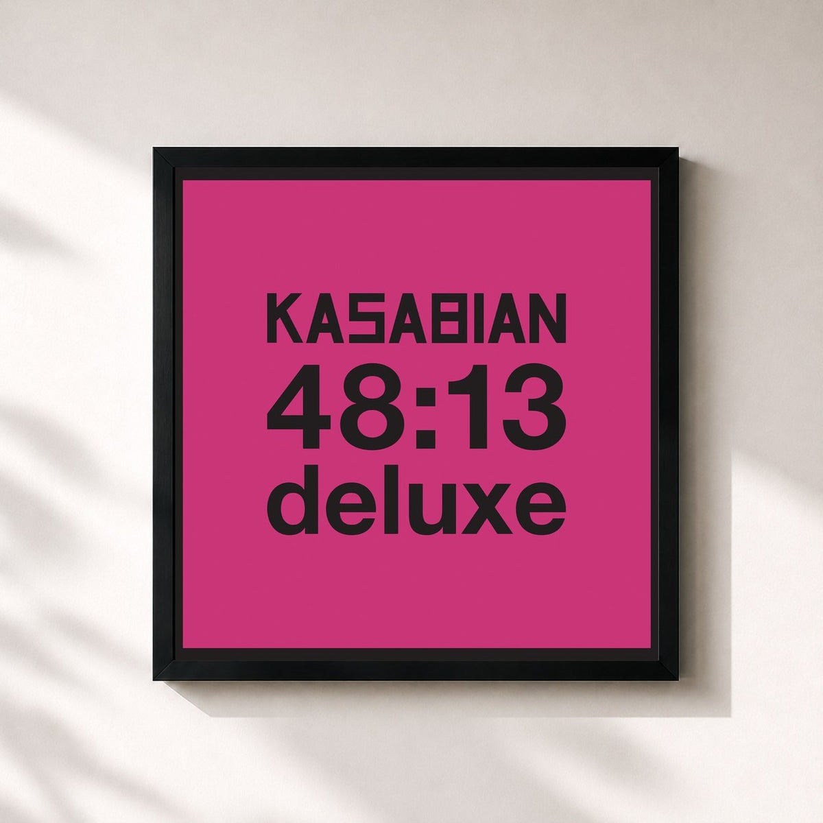 #noir Tableau carré de l'album 48:13 (Deluxe) de Kasabian, cadre noir 32x32 cm