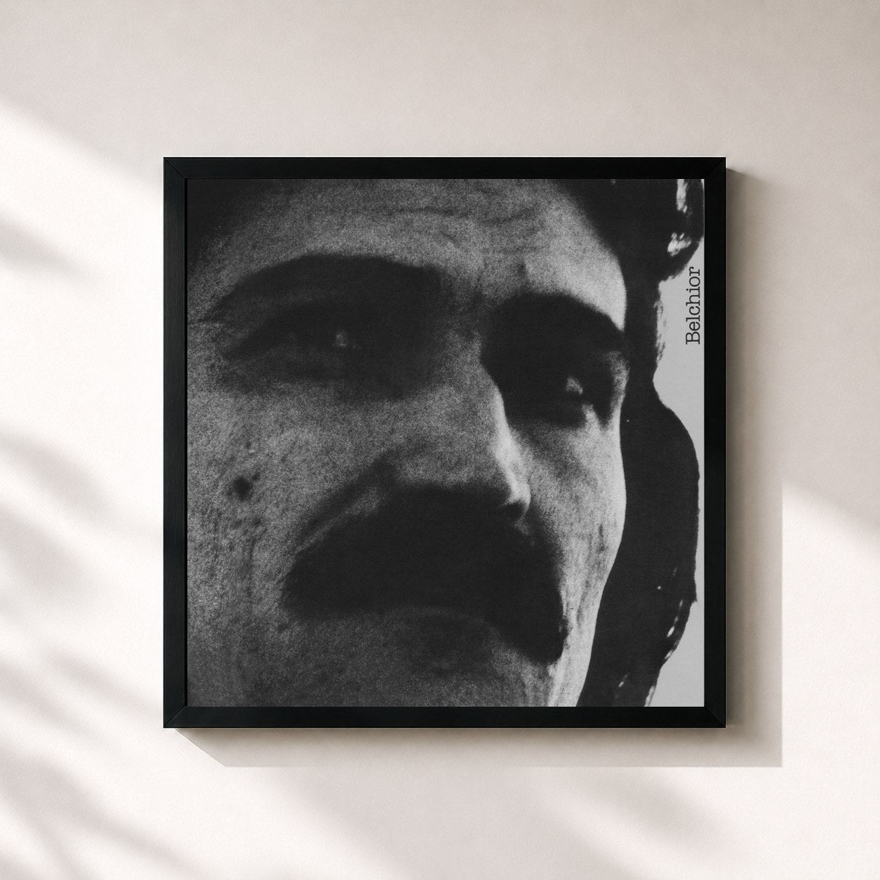 #noir Tableau carré de l'album Belchior ou era uma vez um homem e seu tempo de Belchior, cadre noir 32x32 cm
