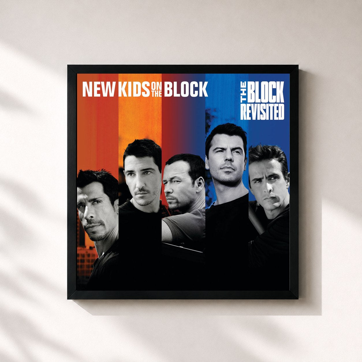 #noir Tableau carré de l'album The Block Revisited (Deluxe Edition) de New Kids on the Block, cadre noir 32x32 cm