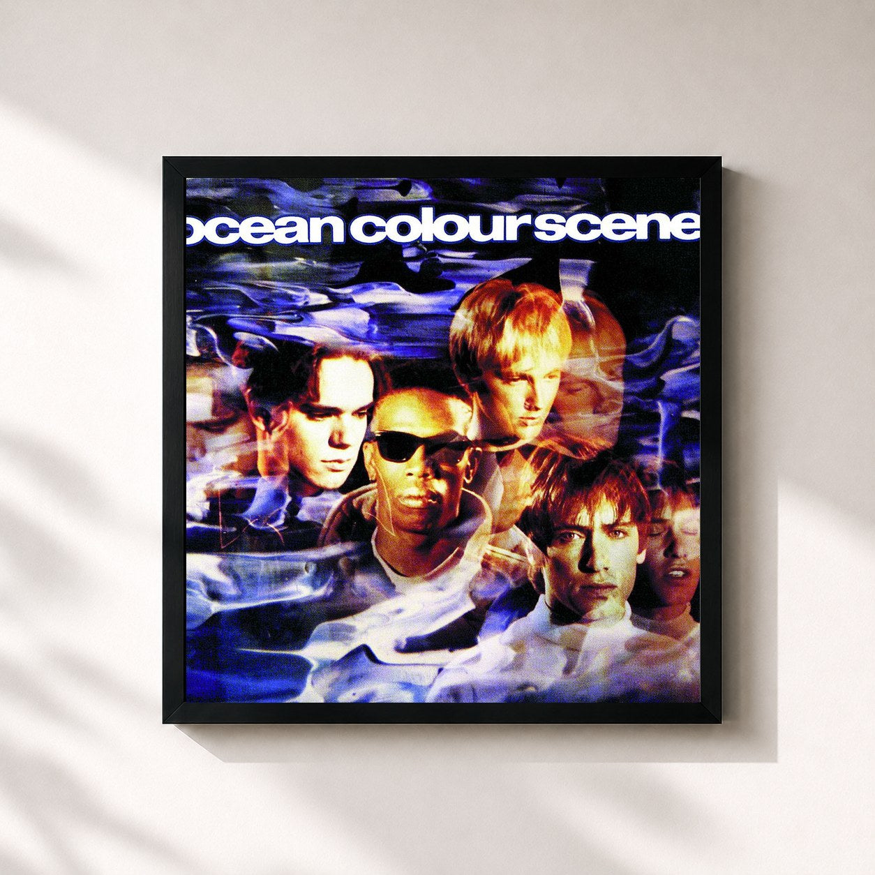 #noir Tableau carré de l'album Ocean Colour Scene de Ocean Colour Scene, cadre noir 32x32 cm