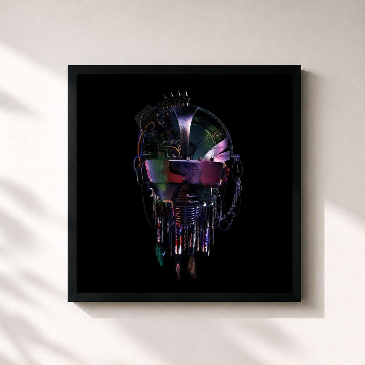 #noir Tableau carré de l'album The Alchemist's Euphoria de Kasabian, cadre noir 32x32 cm