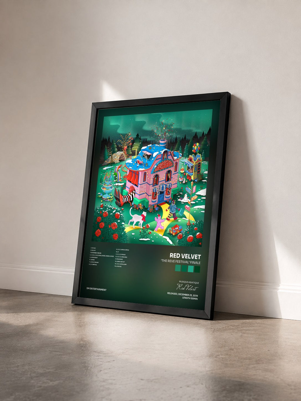 #noir Tableau de l'album ‘The ReVe Festival’ Finale de Red Velvet vu de trois quarts, cadre noir
