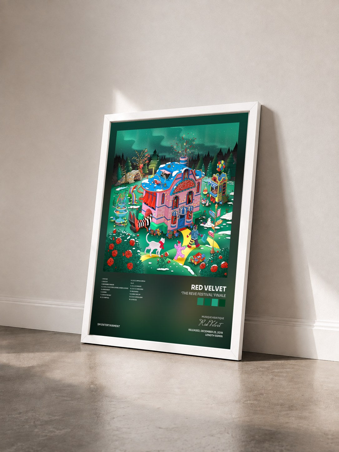#blanc Tableau de l'album ‘The ReVe Festival’ Finale de Red Velvet vu de trois quarts, cadre blanc