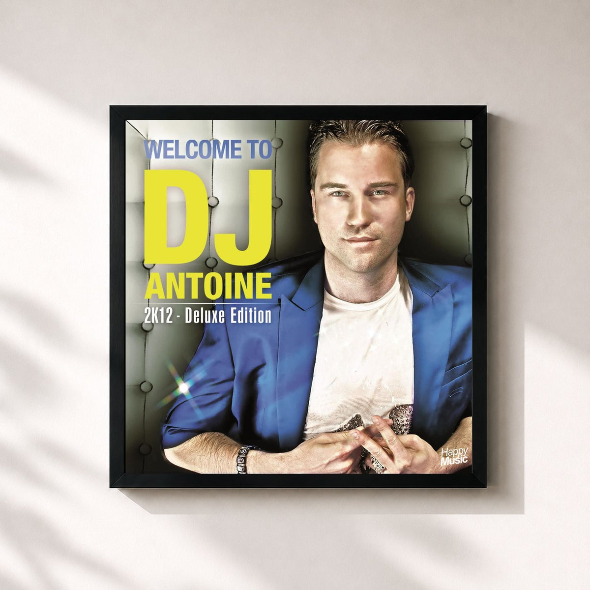 #noir Tableau carré de l'album Welcome to DJ Antoine 2K12 (Deluxe Edition) de DJ Antoine, cadre noir 32x32 cm