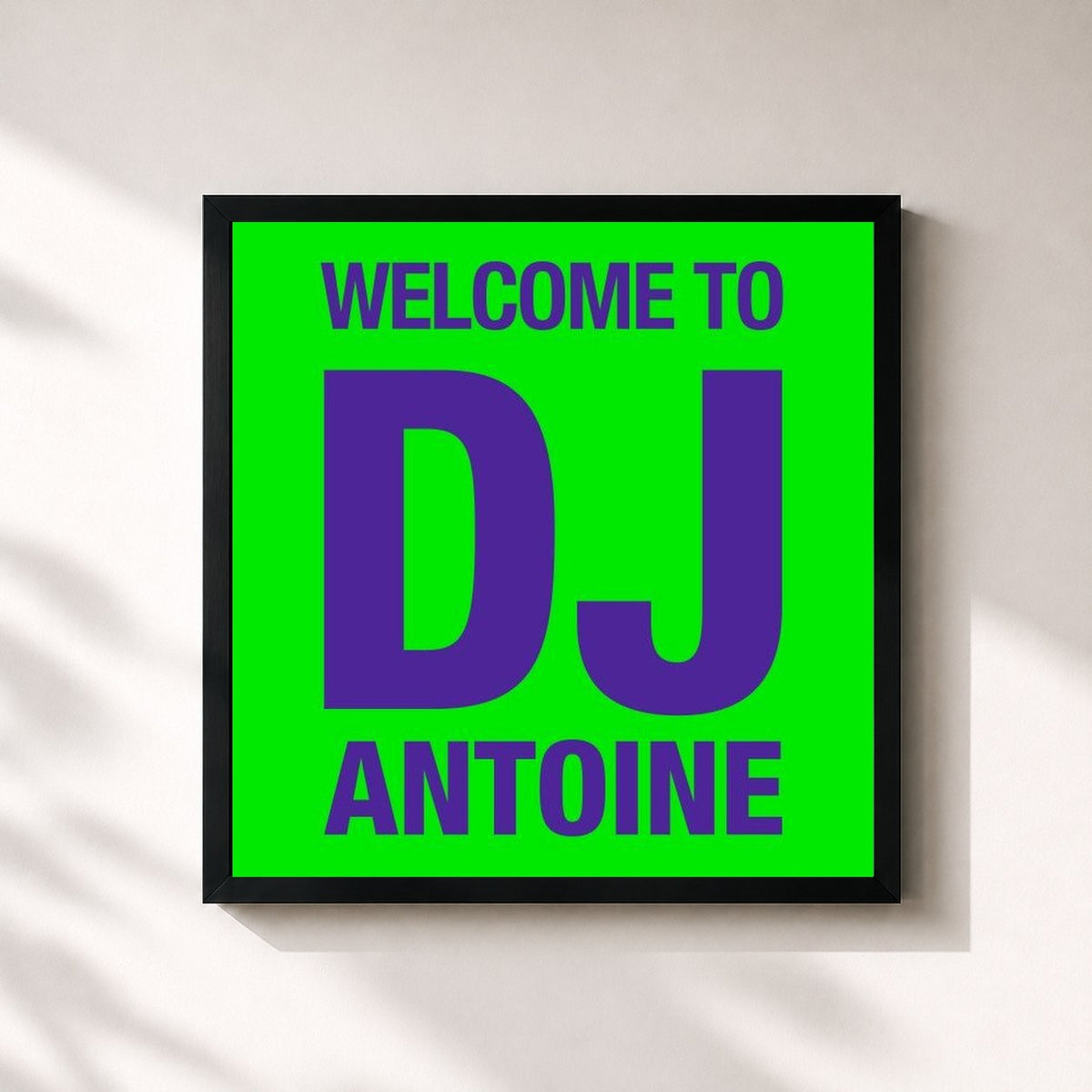 #noir Tableau carré de l'album Welcome to DJ Antoine de DJ Antoine, cadre noir 32x32 cm