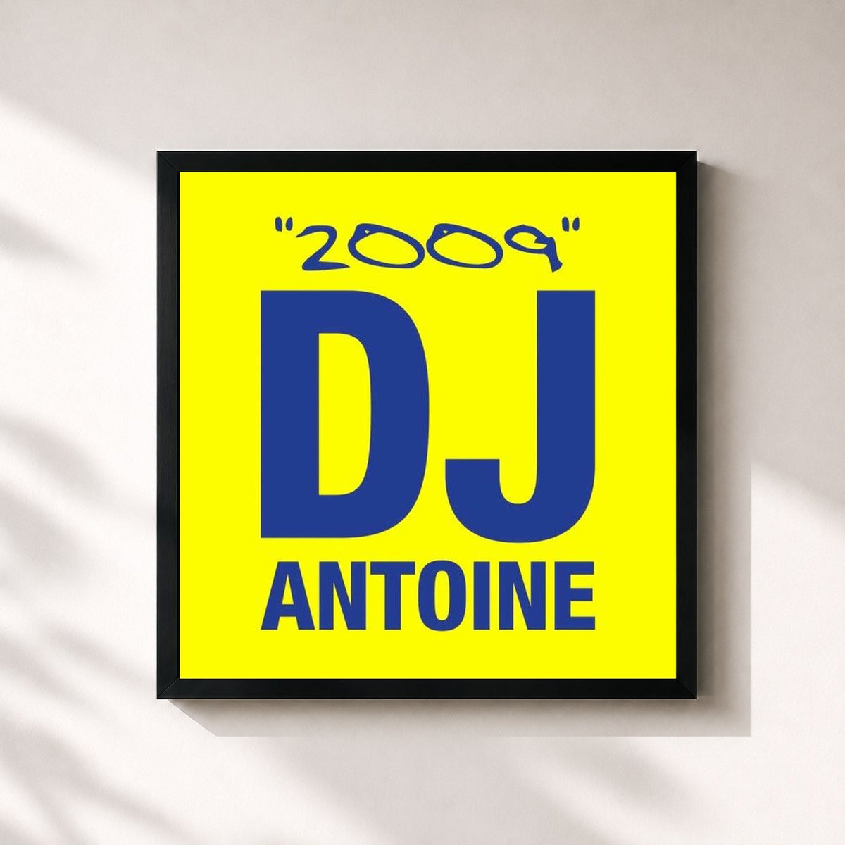 #noir Tableau carré de l'album 2009 de DJ Antoine, cadre noir 32x32 cm