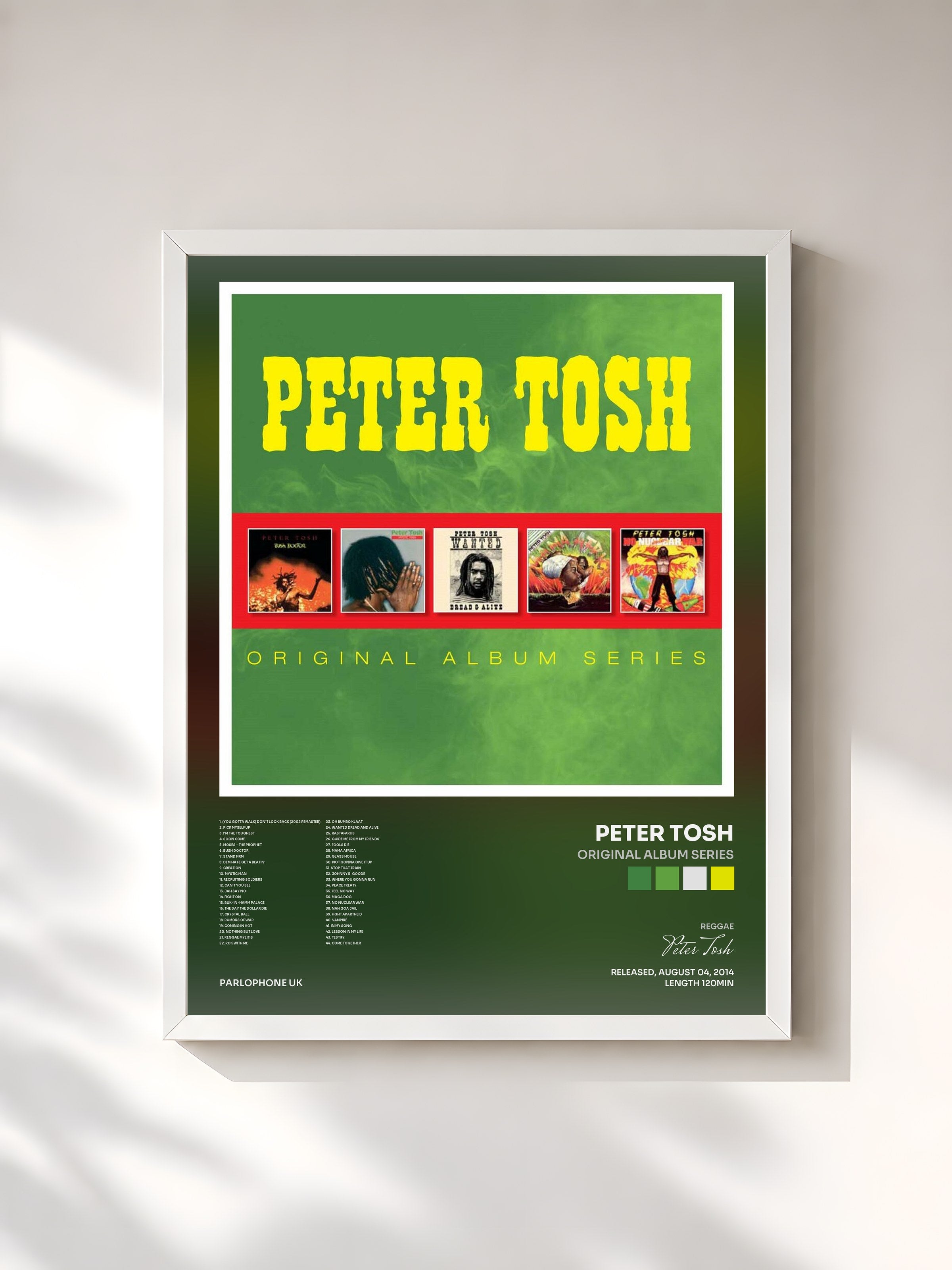 #blanc Tableau de l'album Original Album Series de Peter Tosh, cadre blanc, imprimé et encadré en France