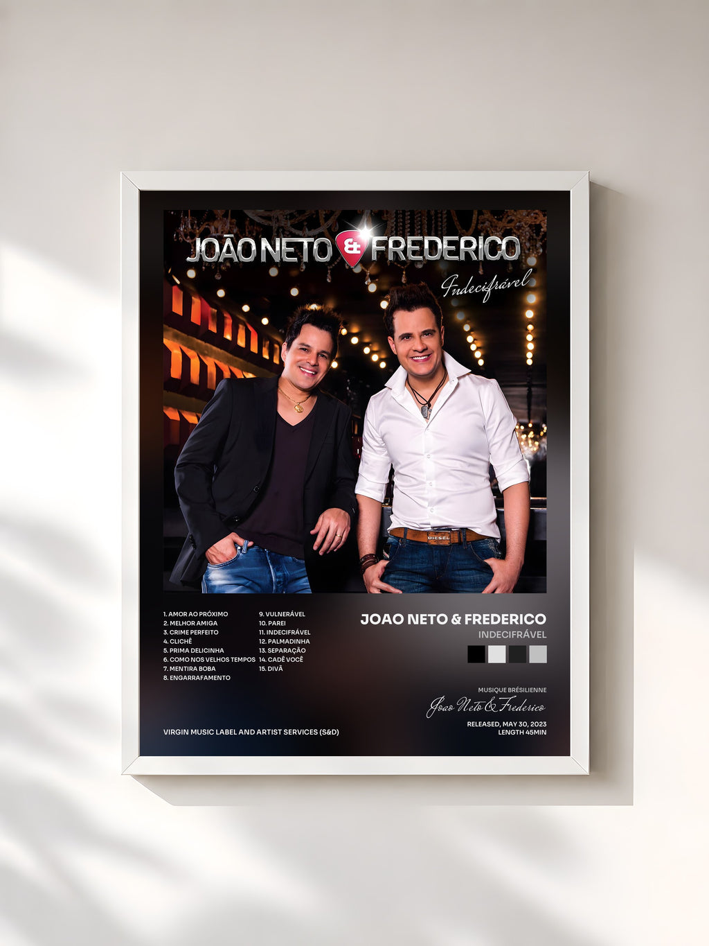 #blanc Tableau de l'album Indecifrável de Joao Neto & Frederico, cadre blanc, imprimé et encadré en France