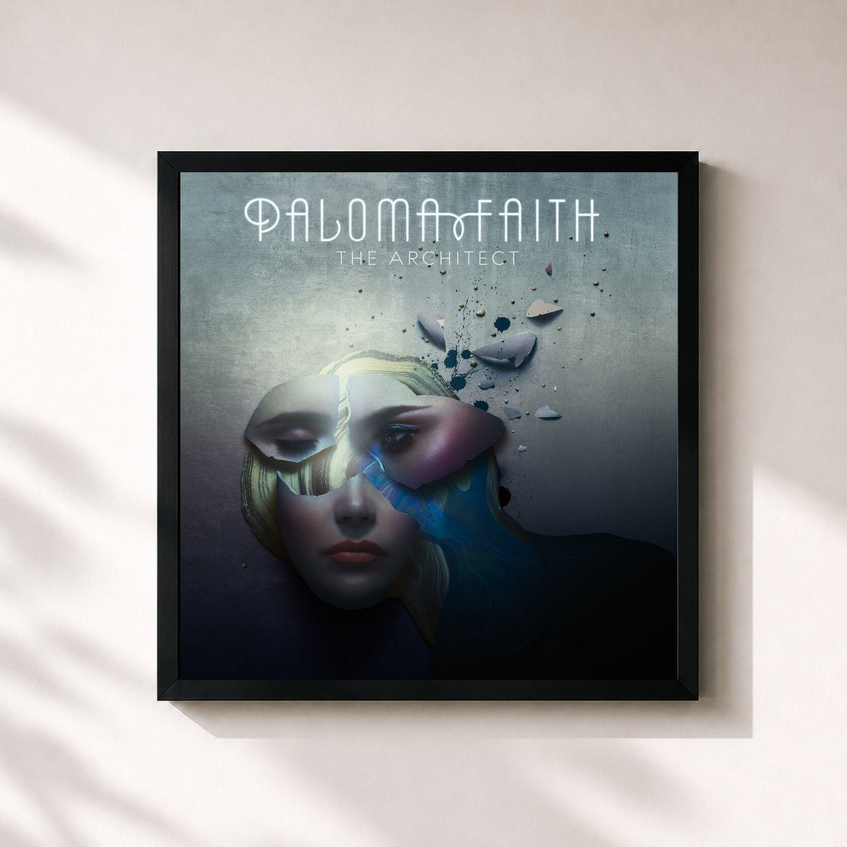 #noir Tableau carré de l'album The Architect (Deluxe) de Paloma Faith, cadre noir 32x32 cm