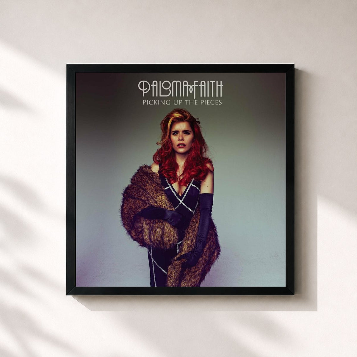 #noir Tableau carré de l'album Picking Up the Pieces - Full Remix EP de Paloma Faith, cadre noir 32x32 cm
