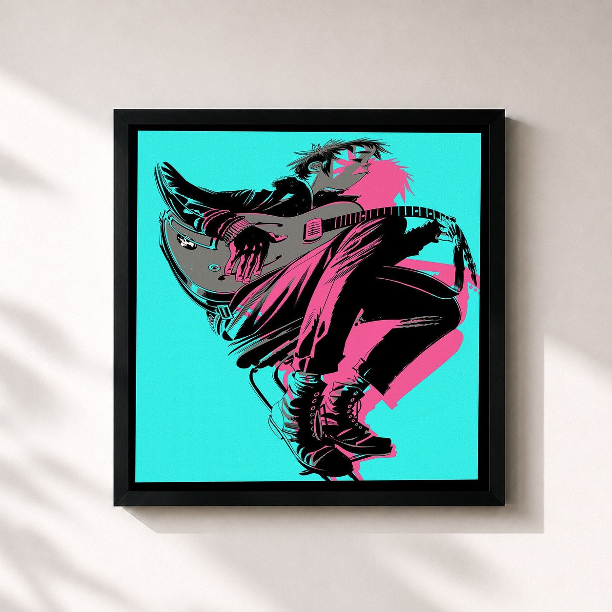 #noir The Now Now by Gorillaz as a square framed art print, black 32x32 cm frame