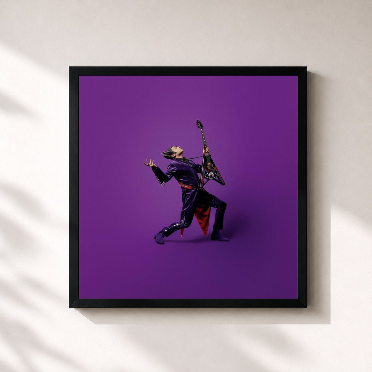 #noir Tableau carré de l'album Rêvalité de -M-, cadre noir 32x32 cm