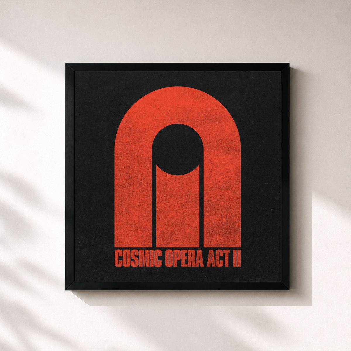 #noir Tableau carré de l'album COSMIC OPERA ACT II de Labrinth, cadre noir 32x32 cm