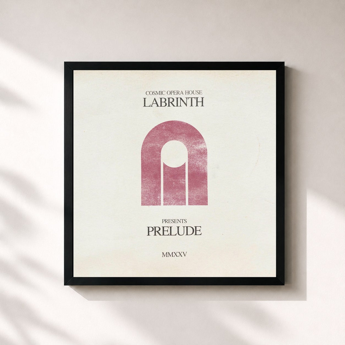 #noir Tableau carré de l'album Prelude de Labrinth, cadre noir 32x32 cm