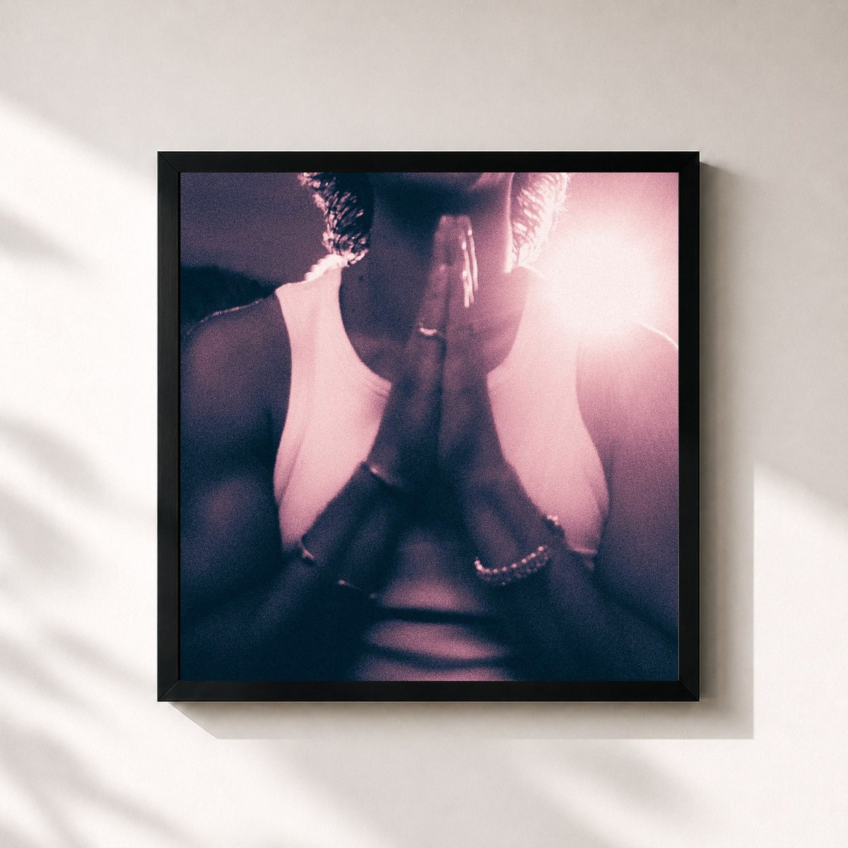 #noir Tableau carré de l'album NAGTTB+ de Felix Jaehn, cadre noir 32x32 cm