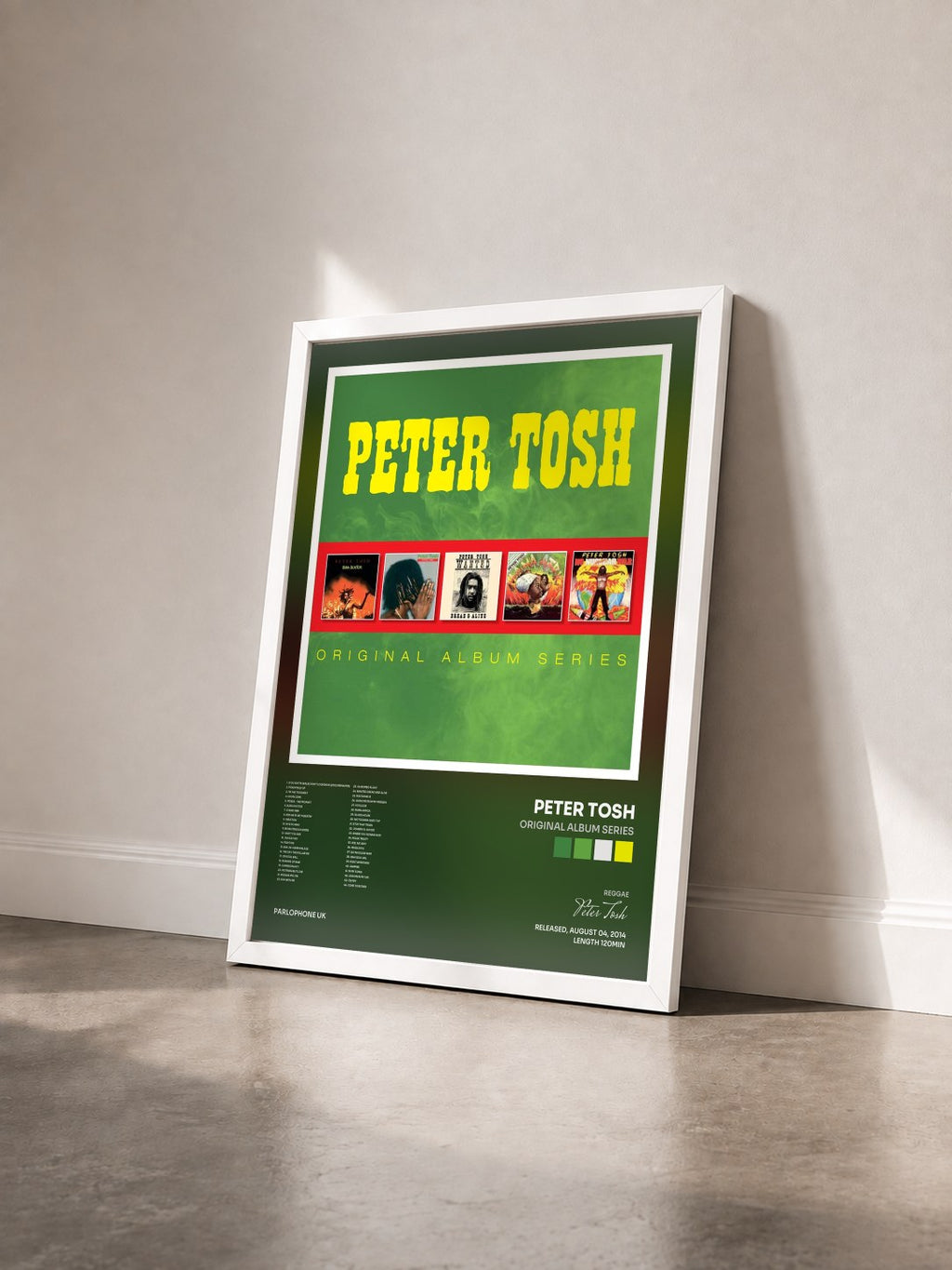 #blanc Tableau de l'album Original Album Series de Peter Tosh vu de trois quarts, cadre blanc